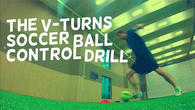 Soccer V-Turns Ball Control Drill